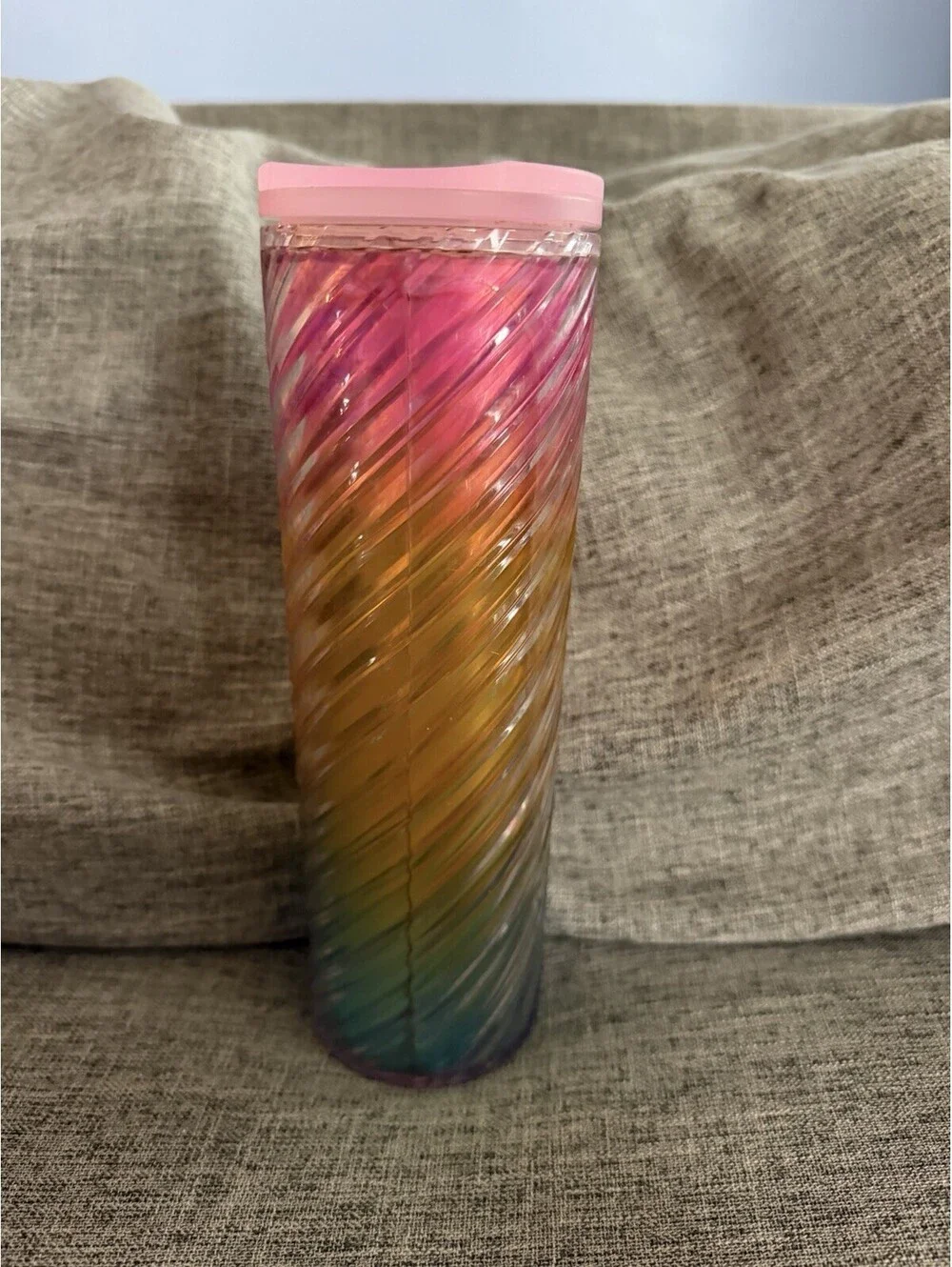 Starbucks Multicolor Rainbow Pink Tumbler 16 oz Original 2022 Coffee & Tea
